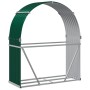 Green galvanized steel log holder 120x45x140 cm by , Firewood bags and holders - Ref: Foro24-364541, Price: 54,93 €, Discount: %