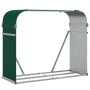 Leñero de acero galvanizado verde 120x45x100 cm de , Bolsas y soportes de leña - Ref: Foro24-364543, Precio: 49,89 €, Descuen...