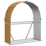Light brown galvanized steel log holder 120x45x140 cm by , Firewood bags and holders - Ref: Foro24-364581, Price: 51,13 €, Di...
