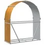 Light brown galvanized steel log holder 120x45x140 cm by , Firewood bags and holders - Ref: Foro24-364581, Price: 51,13 €, Di...