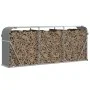 Light gray galvanized steel firewood rack 234x45x100 cm by , Firewood bags and holders - Ref: Foro24-364555, Price: 61,44 €, ...