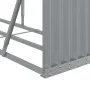 Leñero de acero galvanizado gris claro 234x45x100 cm de , Bolsas y soportes de leña - Ref: Foro24-364555, Precio: 61,44 €, De...