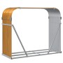 Leñero de acero galvanizado marrón claro 120x45x100 cm