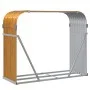 Leñero de acero galvanizado marrón claro 120x45x100 cm de , Bolsas y soportes de leña - Ref: Foro24-364583, Precio: 47,35 €, ...