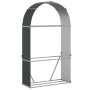 Anthracite gray galvanized steel log holder 120x45x210 cm by , Firewood bags and holders - Ref: Foro24-364562, Price: 64,41 €...