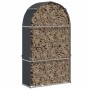 Anthracite gray galvanized steel log holder 120x45x210 cm by , Firewood bags and holders - Ref: Foro24-364562, Price: 64,41 €...