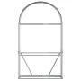 Anthrazitgrauer Holzhalter aus verzinktem Stahl, 120 x 45 x 210 cm von , Brennholztaschen und -halter - Ref: Foro24-364562, P...