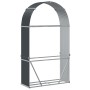 Anthracite gray galvanized steel log holder 120x45x210 cm by , Firewood bags and holders - Ref: Foro24-364562, Price: 64,41 €...