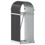 Anthrazitgrauer Holzhalter aus verzinktem Stahl, 40 x 45 x 100 cm von , Brennholztaschen und -halter - Ref: Foro24-364557, Pr...