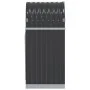 Anthrazitgrauer Holzhalter aus verzinktem Stahl, 40 x 45 x 100 cm von , Brennholztaschen und -halter - Ref: Foro24-364557, Pr...