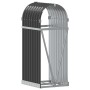 Leñero de acero galvanizado gris antracita 40x45x100 cm de , Bolsas y soportes de leña - Ref: Foro24-364557, Precio: 47,72 €,...
