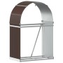 Brown galvanized steel log holder 80x45x120 cm by , Firewood bags and holders - Ref: Foro24-364569, Price: 57,10 €, Discount: %