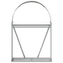 Brauner Holzhalter aus verzinktem Stahl, 80 x 45 x 120 cm von , Brennholztaschen und -halter - Ref: Foro24-364569, Preis: 56,...