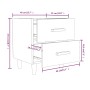 Nachttisch aus geräucherter Eiche, 40 x 35 x 47,5 cm von vidaXL, Nachttische - Ref: Foro24-817285, Preis: 35,99 €, Rabatt: %
