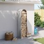 Leñero de acero galvanizado gris claro 40x45x170 cm de , Bolsas y soportes de leña - Ref: Foro24-364548, Precio: 48,98 €, Des...