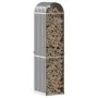 Leñero de acero galvanizado gris claro 40x45x170 cm de , Bolsas y soportes de leña - Ref: Foro24-364548, Precio: 48,35 €, Des...