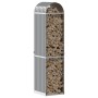 Leñero de acero galvanizado gris claro 40x45x170 cm de , Bolsas y soportes de leña - Ref: Foro24-364548, Precio: 48,98 €, Des...