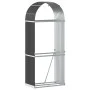 Anthracite gray galvanized steel log holder 80x45x190 cm by , Firewood bags and holders - Ref: Foro24-364560, Price: 63,73 €,...