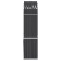 Leñero de acero galvanizado gris antracita 80x45x190 cm