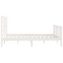 Estructura de cama sin colchón madera de pino blanca 140x200 cm