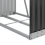 Anthracite gray galvanized steel log holder 80x45x190 cm by , Firewood bags and holders - Ref: Foro24-364560, Price: 63,73 €,...