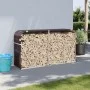 Brown galvanized steel log holder 180x45x100 cm by , Firewood bags and holders - Ref: Foro24-364574, Price: 60,05 €, Discount: %