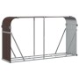 Brauner Holzhalter aus verzinktem Stahl, 180 x 45 x 100 cm von , Brennholztaschen und -halter - Ref: Foro24-364574, Preis: 60...