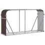 Brown galvanized steel log holder 180x45x100 cm by , Firewood bags and holders - Ref: Foro24-364574, Price: 60,05 €, Discount: %