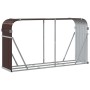 Brauner Holzhalter aus verzinktem Stahl, 180 x 45 x 100 cm von , Brennholztaschen und -halter - Ref: Foro24-364574, Preis: 60...