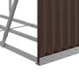 Brauner Holzhalter aus verzinktem Stahl, 180 x 45 x 100 cm von , Brennholztaschen und -halter - Ref: Foro24-364574, Preis: 60...