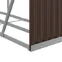 Brown galvanized steel log holder 180x45x100 cm by , Firewood bags and holders - Ref: Foro24-364574, Price: 60,05 €, Discount: %