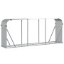 Silver galvanized steel log holder 234x45x100 cm by , Firewood bags and holders - Ref: Foro24-364595, Price: 61,70 €, Discoun...