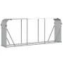 Silver galvanized steel log holder 234x45x100 cm by , Firewood bags and holders - Ref: Foro24-364595, Price: 60,85 €, Discoun...