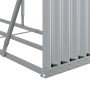 Silver galvanized steel log holder 234x45x100 cm by , Firewood bags and holders - Ref: Foro24-364595, Price: 61,70 €, Discoun...