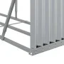 Silver galvanized steel log holder 234x45x100 cm by , Firewood bags and holders - Ref: Foro24-364595, Price: 60,85 €, Discoun...
