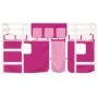 High bed for children with pink pine wood curtains 90x200 cm by , Beds and slatted bases - Ref: Foro24-3206969, Price: 208,28...