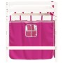 High bed for children with pink pine wood curtains 90x200 cm by , Beds and slatted bases - Ref: Foro24-3206969, Price: 198,36...