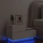 Bedside table with white LED lights 70x36x40.5 cm by , Nightstands - Ref: Foro24-836777, Price: 74,64 €, Discount: %