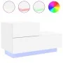 Bedside table with white LED lights 70x36x40.5 cm by , Nightstands - Ref: Foro24-836777, Price: 74,64 €, Discount: %