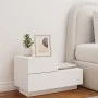 Bedside table with white LED lights 70x36x40.5 cm by , Nightstands - Ref: Foro24-836777, Price: 74,64 €, Discount: %