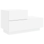 Nachttisch mit weißen LED-Leuchten 70x36x40,5 cm von , Nachttische - Ref: Foro24-836777, Preis: 76,05 €, Rabatt: %