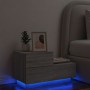 Bedside table with LED lights Sonoma gray 70x36x40.5 cm by , Nightstands - Ref: Foro24-836782, Price: 73,92 €, Discount: %