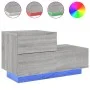 Nachttisch mit LED-Leuchten Sonomagrau 70x36x40,5 cm von , Nachttische - Ref: Foro24-836782, Preis: 72,89 €, Rabatt: %