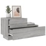 Bedside table with LED lights Sonoma gray 70x36x40.5 cm by , Nightstands - Ref: Foro24-836782, Price: 73,92 €, Discount: %