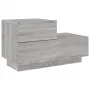Bedside table with LED lights Sonoma gray 70x36x40.5 cm by , Nightstands - Ref: Foro24-836782, Price: 72,89 €, Discount: %