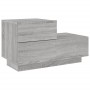 Mesita de noche con luces LED gris Sonoma 70x36x40,5 cm de , Mesitas de noche - Ref: Foro24-836782, Precio: 73,92 €, Descuent...