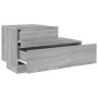 Bedside table with LED lights Sonoma gray 70x36x40.5 cm by , Nightstands - Ref: Foro24-836782, Price: 73,92 €, Discount: %