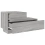 Bedside table with LED lights Sonoma gray 70x36x40.5 cm by , Nightstands - Ref: Foro24-836782, Price: 72,89 €, Discount: %