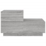 Bedside table with LED lights Sonoma gray 70x36x40.5 cm by , Nightstands - Ref: Foro24-836782, Price: 73,92 €, Discount: %