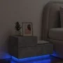Concrete gray bedside table with LED lights 70x36x40.5 cm by , Nightstands - Ref: Foro24-836780, Price: 74,60 €, Discount: %